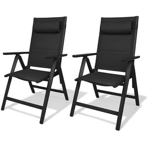 2 Stuks FlinQ Luxe Tuinstoelen Opvouwbaar