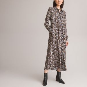 Maxi lang hemdjurk, dierenprint LA REDOUTE COLLECTIONS. Viscose materiaal. Maten 46 FR - 44 EU. Andere kleur