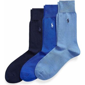 POLO RALPH LAUREN - Set van 3 Paar Sokken - Blauw - Katoen