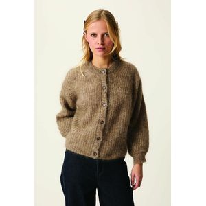 ALMA DES PETITS HAUTS - Vest - Kastanje Kleur - Ronde Hals - Mohair Materiaal