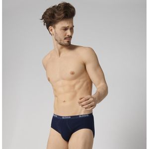 Midi slip Men Basic in stretch katoen SLOGGI. Katoen materiaal. Maten XXL. Blauw kleur