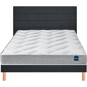 Ensemble matras Back to Basics + bedbodem BULTEX. Massief hout materiaal. Maten 2 x 80 x 200 cm. Wit kleur