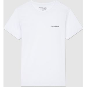 T-shirt met korte mouwen TEDDY SMITH. Katoen materiaal. Maten 10 jaar - 138 cm. Wit kleur