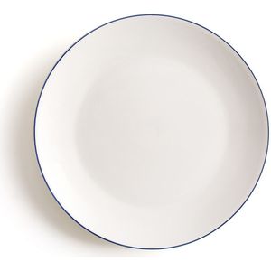 Set van 4 platte borden in porselein, Malo LA REDOUTE INTERIEURS. Porselein materiaal. Maten één maat. Wit kleur