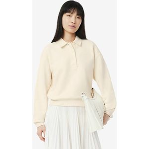 LACOSTE - Sweater - Ecru - Katoen - Lange Mouwen met Polokraag