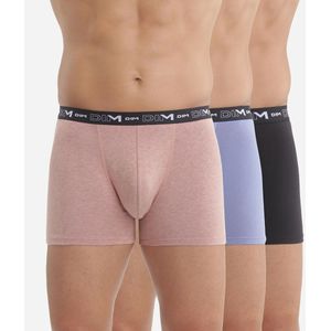 Set van 3 boxershorts Coton Stretch DIM. Katoen materiaal. Maten XL. Roze kleur