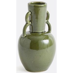 Arielle - Decoratieve Vaas - Groen - Aardewerk - Ambachtelijke Vorm