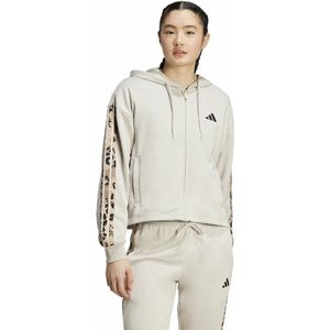 ADIDAS SPORTSWEAR - Sweatshirt - Beige - Katoen - Met Luipaardstrepen