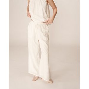 PICCOLI - Grace & Mila - Rechte Geborduurde Broek - Ecru - Katoen