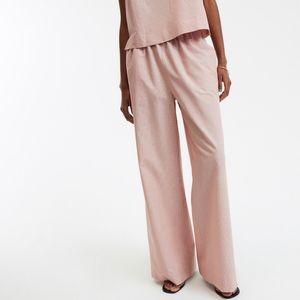 LA REDOUTE COLLECTIONS - Wijde Broek - Roze - Katoen en Linnen