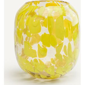 Seventi AM.PM. Vaas - Geel - Handgeblazen Glas