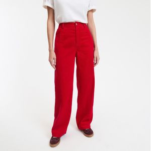 LA REDOUTE COLLECTIONS - Wijde Jeans - Rood - Ribfluweel - Katoen
