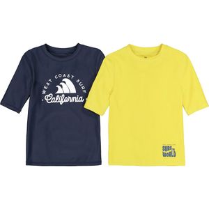 Set van 2 zwemshirts met UV bescherming LA REDOUTE COLLECTIONS.  materiaal. Maten 8 jaar - 126 cm. Geel kleur