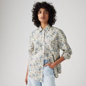 LEVI'S - Teodora Western - Hemd - Ecru/Blauw - Denim Materiaal