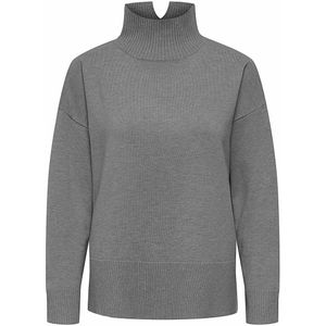 Only - ONLCOCO LIFE LS HIGH NECK CC KNT - Trui - Medium Grey Melange - Regular Fit