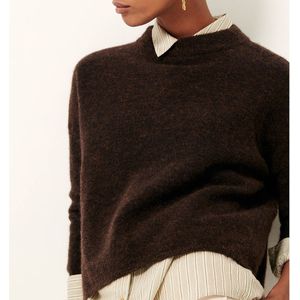 Sessun - KUNLUN - Gebreide Trui - Donkerkastanje - Wolmateriaal