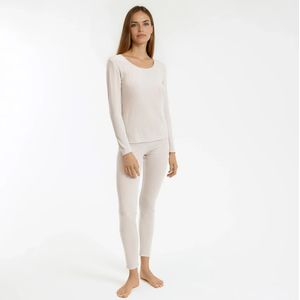 Warm fijn gebreid T-shirt LA REDOUTE COLLECTIONS. Jersey materiaal. Maten S. Beige kleur