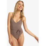 ROXY - Lasca - Badpak - Kastanje Kleur - Effen - Zachte Structuurstof