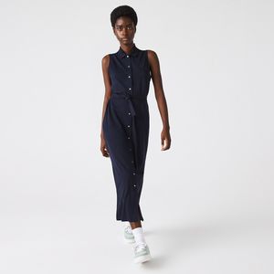 LACOSTE - Polo Jurk - Marineblauw - Katoen