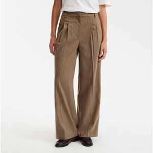 SIMEO LA REDOUTE COLLECTIONS - Losse Broek - Kastanje Kleur - Polyester - Gestreept