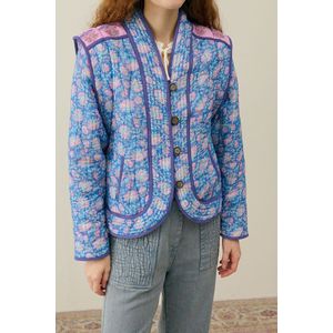 Louise Misha - NELINA - Gewatteerd Jasje - Blauw - Afneembare Mouwen