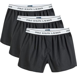 set van 3 boxershorts met elastische tailleband POLO RALPH LAUREN. Katoen materiaal. Maten L. Zwart kleur