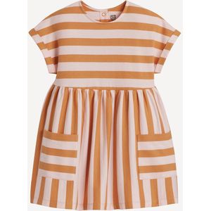 LA REDOUTE COLLECTIONS - Gestreepte Jurk - Roze/Camel - Katoen