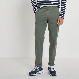 Chino broek, regular snit LA REDOUTE COLLECTIONS. Katoen materiaal. Maten 36 FR - 40 EU. Groen kleur