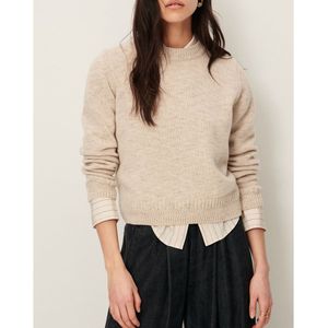 Sessùn - SILTY - Trui - Beige - Lange Mouwen - 100% Merinoswol