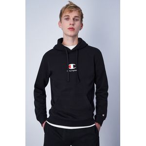 Hoodie met gecentreerd logo CHAMPION. Katoen materiaal. Maten M. Zwart kleur