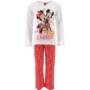 Pyjama Kerstmis Minnie MINNIE MOUSE. Katoen materiaal. Maten 3 jaar - 94 cm. Wit kleur