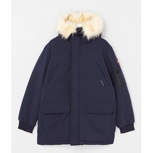 Parka met kap REDSKINS. Polyester materiaal. Maten 14 jaar - 162 cm. Blauw kleur