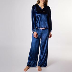 Icone NAF NAF - Pyjama Homewear - Blauw - Fluweel - Polyester