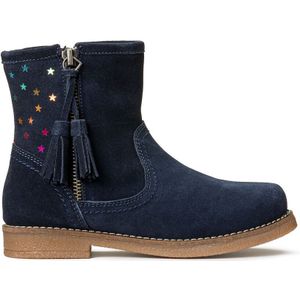 Leren bottines, detail van multicolor sterren LA REDOUTE COLLECTIONS. Leer materiaal. Maten 34. Blauw kleur