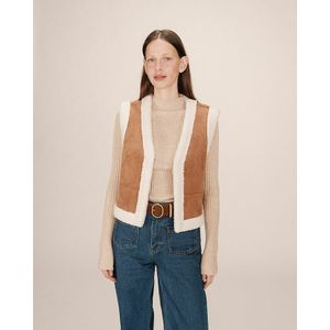 Grace & Mila - Sohen - Mouwloos Damesjack - Korte Pasvorm - Faux Shearling