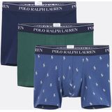 POLO RALPH LAUREN - Set van 3 lange boxershorts - Blauw - Katoen