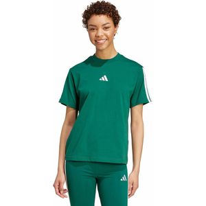ADIDAS - Essentials Slim 3-Stripes - T-shirt - Groen - Katoen