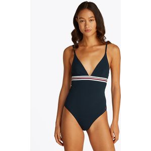 TOMMY HILFIGER - Badpak TH Global Stripe - Blauw - 75% Polyamide, 25% Elasthan