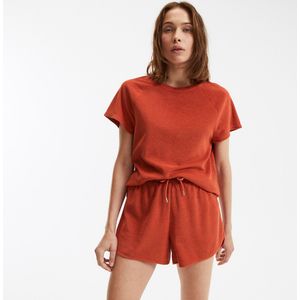 LA REDOUTE COLLECTIONS - Pyjashort - Terracotta - Badstof - Korte Mouwen
