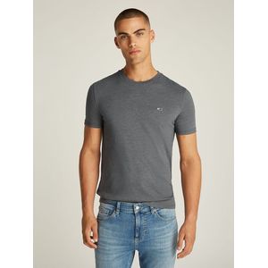 Tommy Jeans - T-shirt - Grijs - Slanke Pasvorm - Kwartmouw