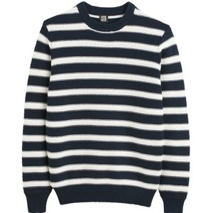 LA REDOUTE COLLECTIONS - Marinetrui - Blauw - Katoen - Gestreept Marine/Ecru