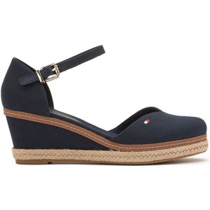 Sandalen met sleehak, Basic TOMMY HILFIGER. Canvas materiaal. Maten 36. Blauw kleur