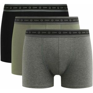 Good DIM - Boxershorts - Set van 3 - Zwart - Mêleegrijs - Groen - Katoen