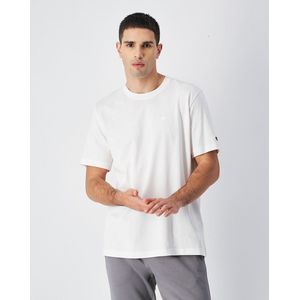 CHAMPION - T-shirt - Lichtgrijs - Katoen - Geborduurd Logo