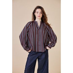 SEE U SOON - Blouse - Kastanje - Viscose - Lange Mouwen