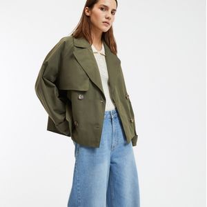 MARCELLIN LA REDOUTE COLLECTIONS - Oversized Korte Trenchcoat - Kakigroen - Polyester