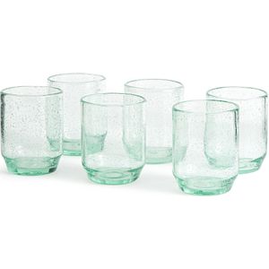 Set van 6 glazen bekers met bubbels, Faraji LA REDOUTE INTERIEURS. Glas materiaal. Maten één maat. Groen kleur