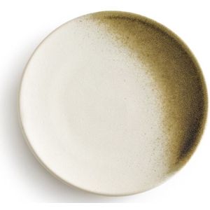 Set van 4 platte borden in aardewerk, Macchiato AM.PM. Zandsteen materiaal. Maten één maat. Kastanje kleur