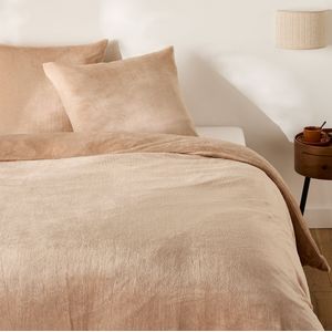 SO'HOME - Kussensloop - Naturel - Vierkant - Fleece