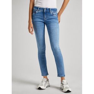 Slim jeans, lage taille PEPE JEANS. Denim materiaal. Maten Maat 28 US - Lengte 30. Blauw kleur